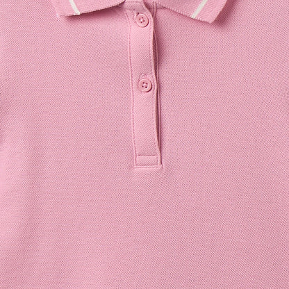 Juniors Collared Short Sleeves Polo T-shirt with Solid Design