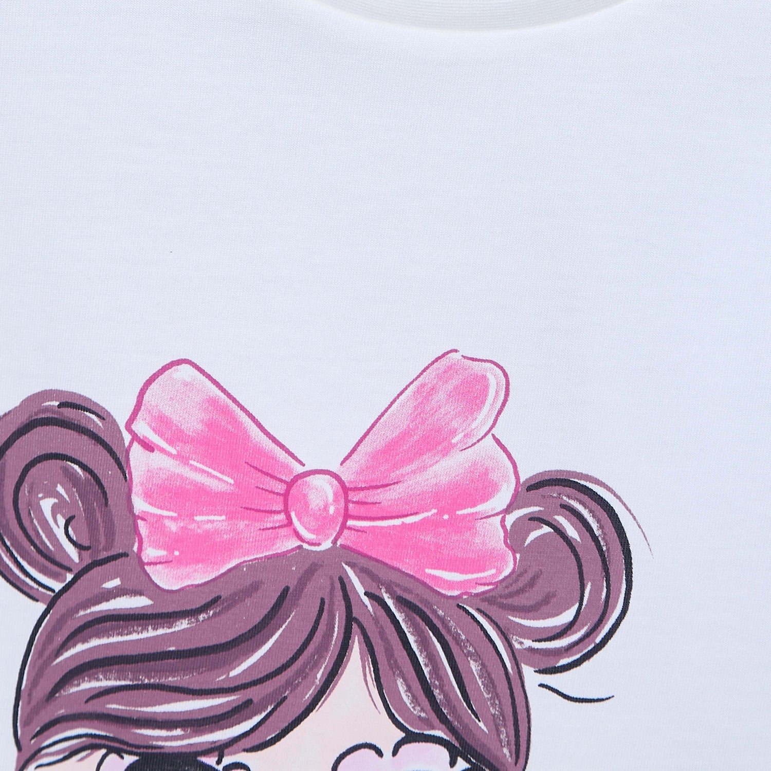 Juniors Crew Neck Short Sleeves T-shirt with Graphic Print