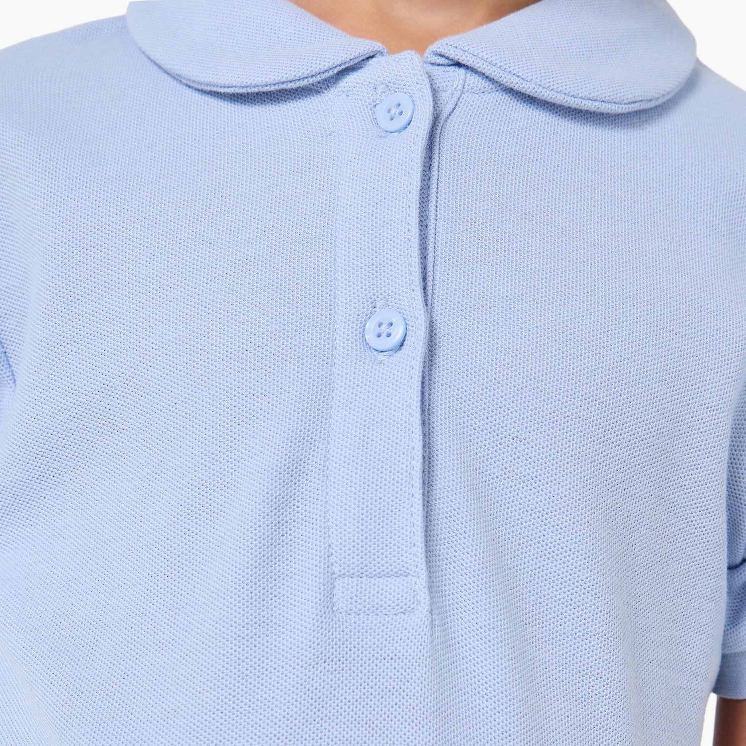 Juniors Collared Short Sleeves Polo Dress with Pleats
