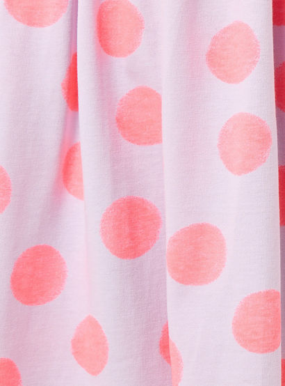 Juniors Round Neck Short Sleeves Knee Length A-line Dress with Polka Dot Print-girls-clothing-dressesandjumpsuits-image-5