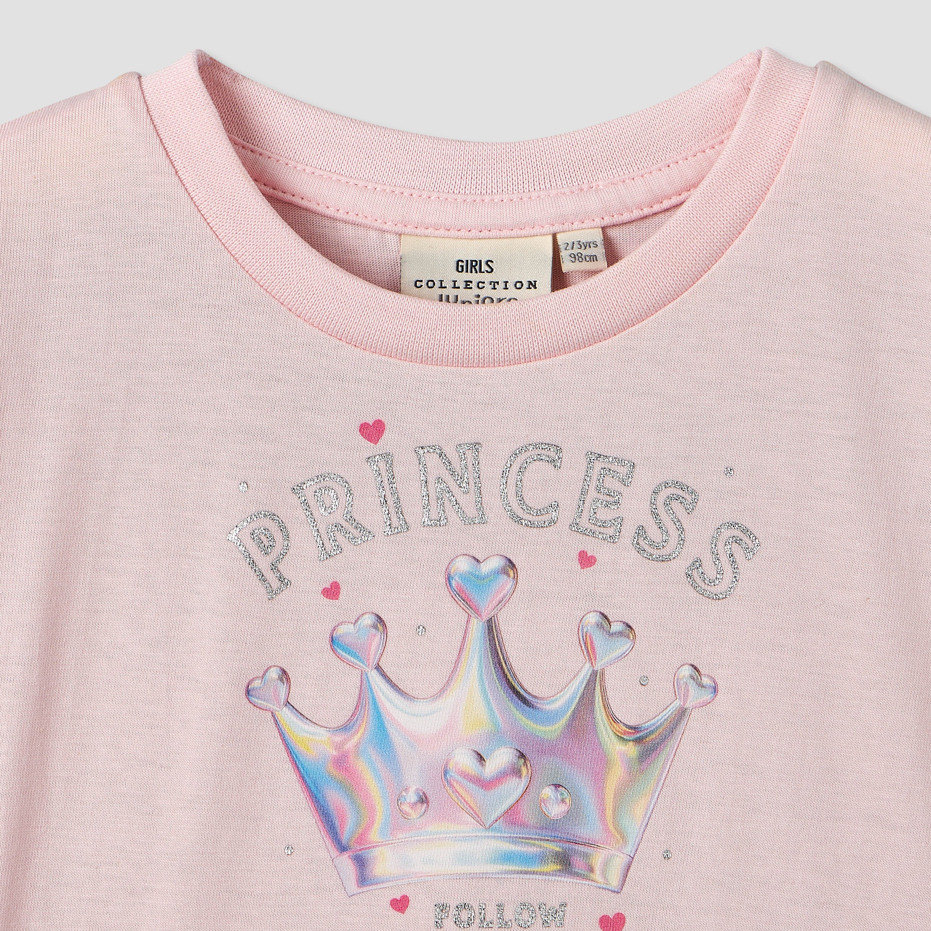 Juniors Round Neck Short Sleeves Knee Length A-Line Dress with Graphic Print