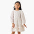 Juniors Peter Pan Collar Long Sleeves Drop Waist Dress with Ruffle Design - White / 2-3 yrs