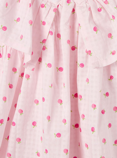 Juniors V-neck Sleeveless Knee-Length Dress with Fruit Print-girls-clothing-dressesandjumpsuits-image-4