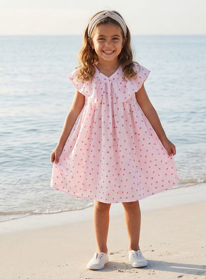 Juniors V-neck Sleeveless Knee-Length Dress with Fruit Print-girls-clothing-dressesandjumpsuits-image-5