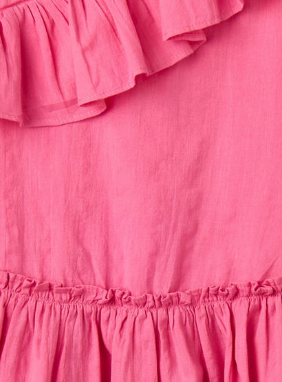 Juniors V-neck Sleeveless A-line Dress with Ruffles-girls-clothing-dressesandjumpsuits-image-4