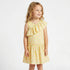Juniors V-neck Sleeveless A-line Dress with Floral Print - Yellow / 1-2 yrs