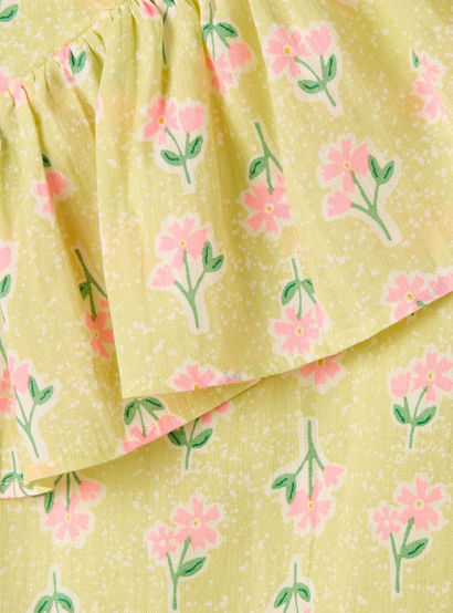 Juniors V-neck Sleeveless A-line Dress with Floral Print-girls-clothing-dressesandjumpsuits-image-4