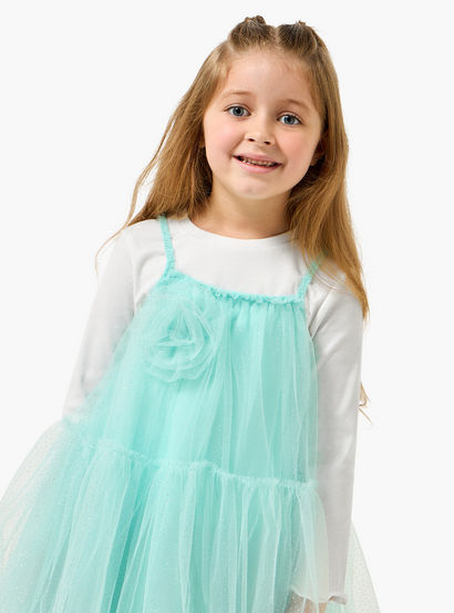 Set of 2 Juniors Round Neck Long Sleeves Dress with T-shirt-girls-clothing-dressesandjumpsuits-image-4