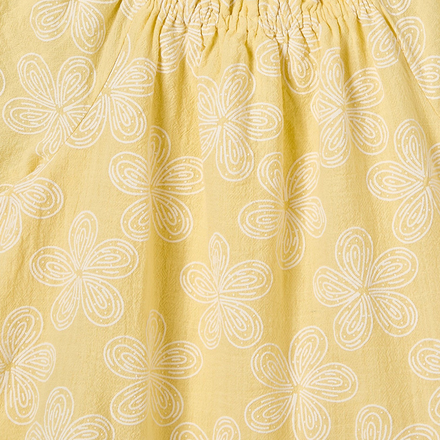Juniors Square Neck Short Sleeves Knee Length Dress with Floral Print