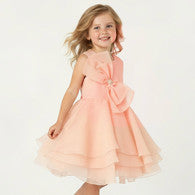 Juniors Round Neck Sleeveless Dress with Bow Accent-undefined-image-1