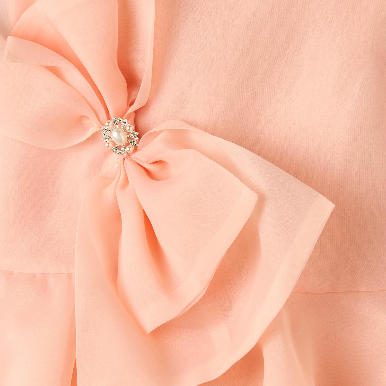 Juniors Round Neck Sleeveless Dress with Bow Accent