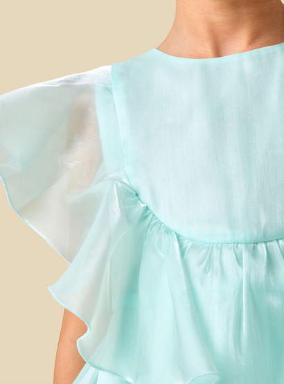 Juniors Crew Neck Sleeveless Top and Pants Set with Ruffle Detail-baby-girls-clothing-setsandcoords-image-6