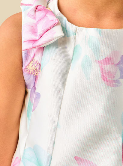 Juniors Round Neck Sleeveless Dress with Floral Print-girls-clothing-dressesandjumpsuits-image-3