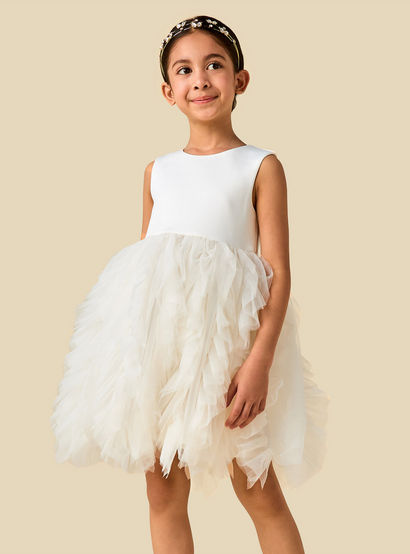 Juniors Round Neck Sleeveless Dress with Peplum Jacket-girls-clothing-dressesandjumpsuits-image-3