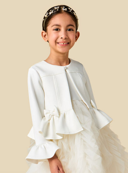 Juniors Round Neck Sleeveless Dress with Peplum Jacket-girls-clothing-dressesandjumpsuits-image-4