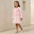 Juniors Sleeveless Dress with Floral Textured Collared Blazer - Pink / 6-7 yrs