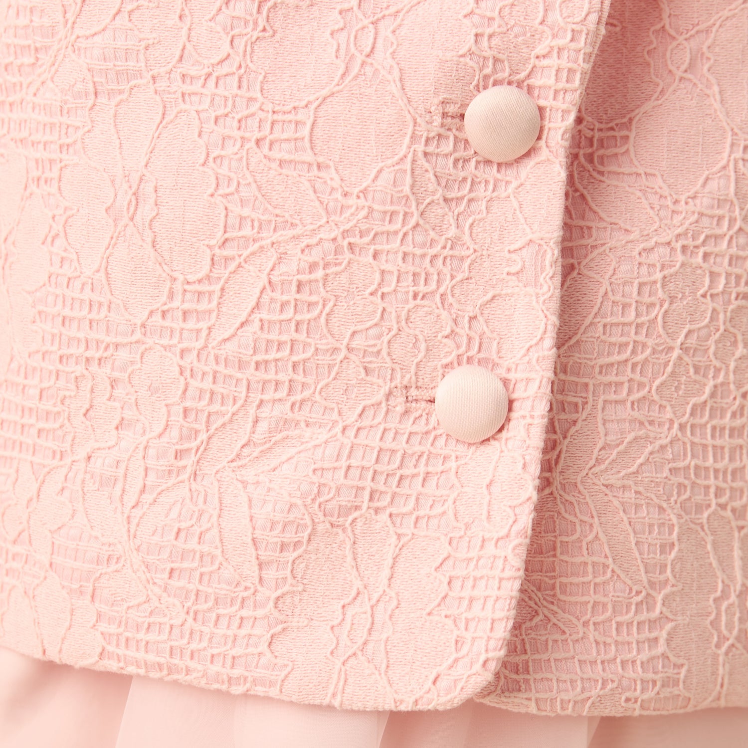Juniors Sleeveless Dress with Floral Textured Collared Blazer