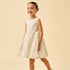 Juniors Round Neck Sleeveless Dress with Sequin Detail - White / 1-2 yrs