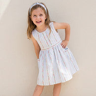 Eligo Round Neck Sleeveless Knee Length A-line Dress with Floral Embroidery-undefined-image-1