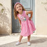 Sanrio Round Neck Sleeveless Knee-Length Dress with Hello Kitty and Friends Print - Pink / 5-6 yrs