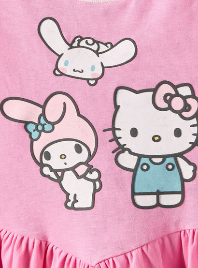 Sanrio Round Neck Sleeveless Knee-Length Dress with Hello Kitty and Friends Print-girls-clothing-dressesandjumpsuits-image-4