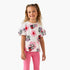 Disney Crew Neck Short Ruffle Sleeves T-shirt with Minnie Mouse Print - White / 1-2 yrs