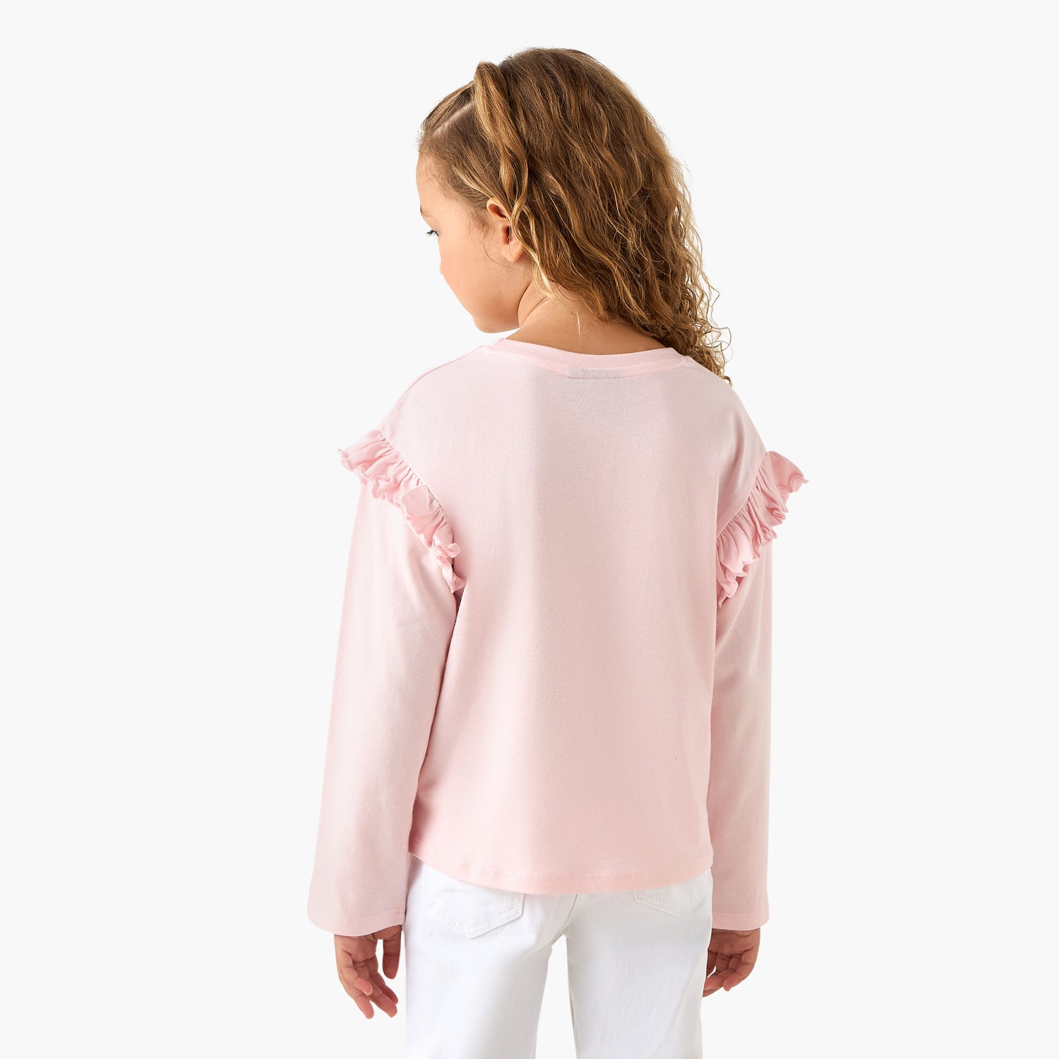 Disney Crew Neck Long Sleeves T-shirt with Minnie Mouse Print