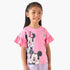Disney Crew Neck Short Sleeves T-Shirt with Mickey and Minnie Mouse Print - Pink / 1-2 yrs