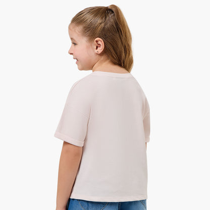 Disney Round Neck Short Sleeve T-shirt with Minnie Mouse Print