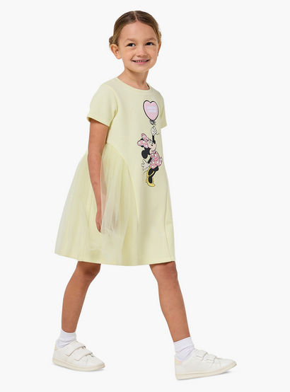 Disney Round Neck Short Sleeve A-line Dress with Minnie Mouse Print-girls-clothing-dressesandjumpsuits-image-2
