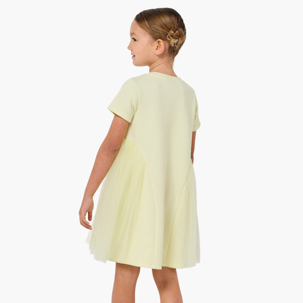 Disney Round Neck Short Sleeve A-line Dress with Minnie Mouse Print