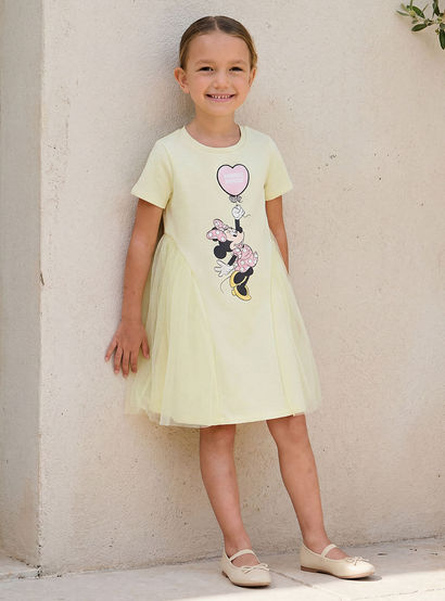Disney Round Neck Short Sleeve A-line Dress with Minnie Mouse Print-girls-clothing-dressesandjumpsuits-image-7