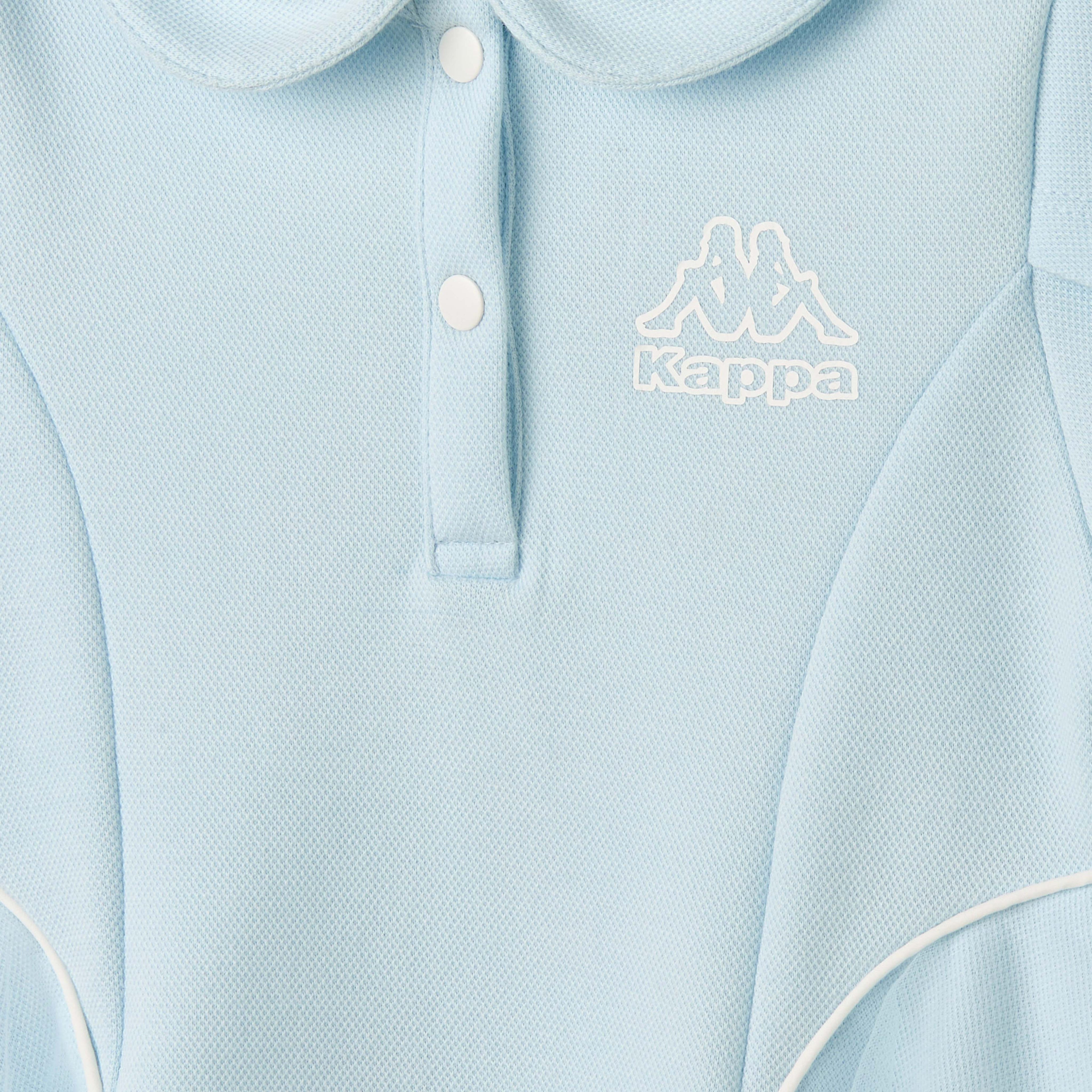 Kappa Collared Short Sleeve Polo Dress with Tulle Overlay