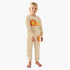 Juniors Crew Neck Long Sleeves Pyjama Set with Lion Applique - Beige / 2-3 yrs