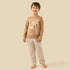 Juniors Cotton Crew Neck Long Sleeve Pyjama Set with Drawstring Closure - Brown / 2-3 yrs