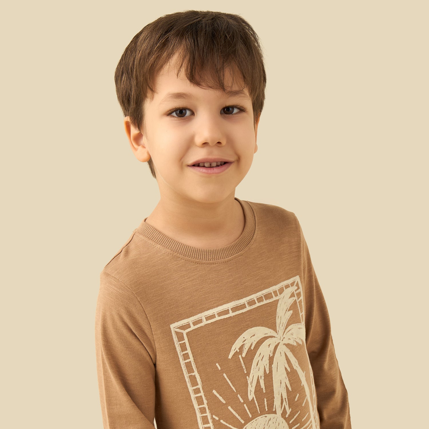 Juniors Cotton Crew Neck Long Sleeve Pyjama Set with Drawstring Closure