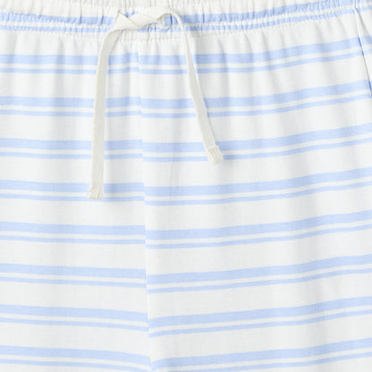 Juniors Cotton Crew Neck Long Sleeve Pyjama Set with Nautical Print