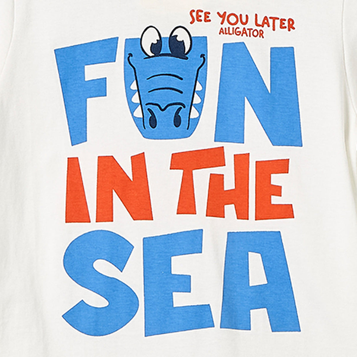 Pack of 2 Juniors Cotton Crew Neck Short Sleeves Pyjama Set with Aquatic Print