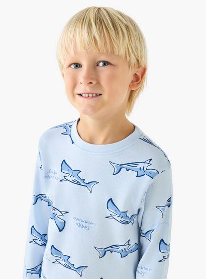 Juniors Cotton Crew Neck Long Sleeves Pyjama Set with Wild Animal Print-promo_babyshop_Buy2for69_UAE130126-image-5