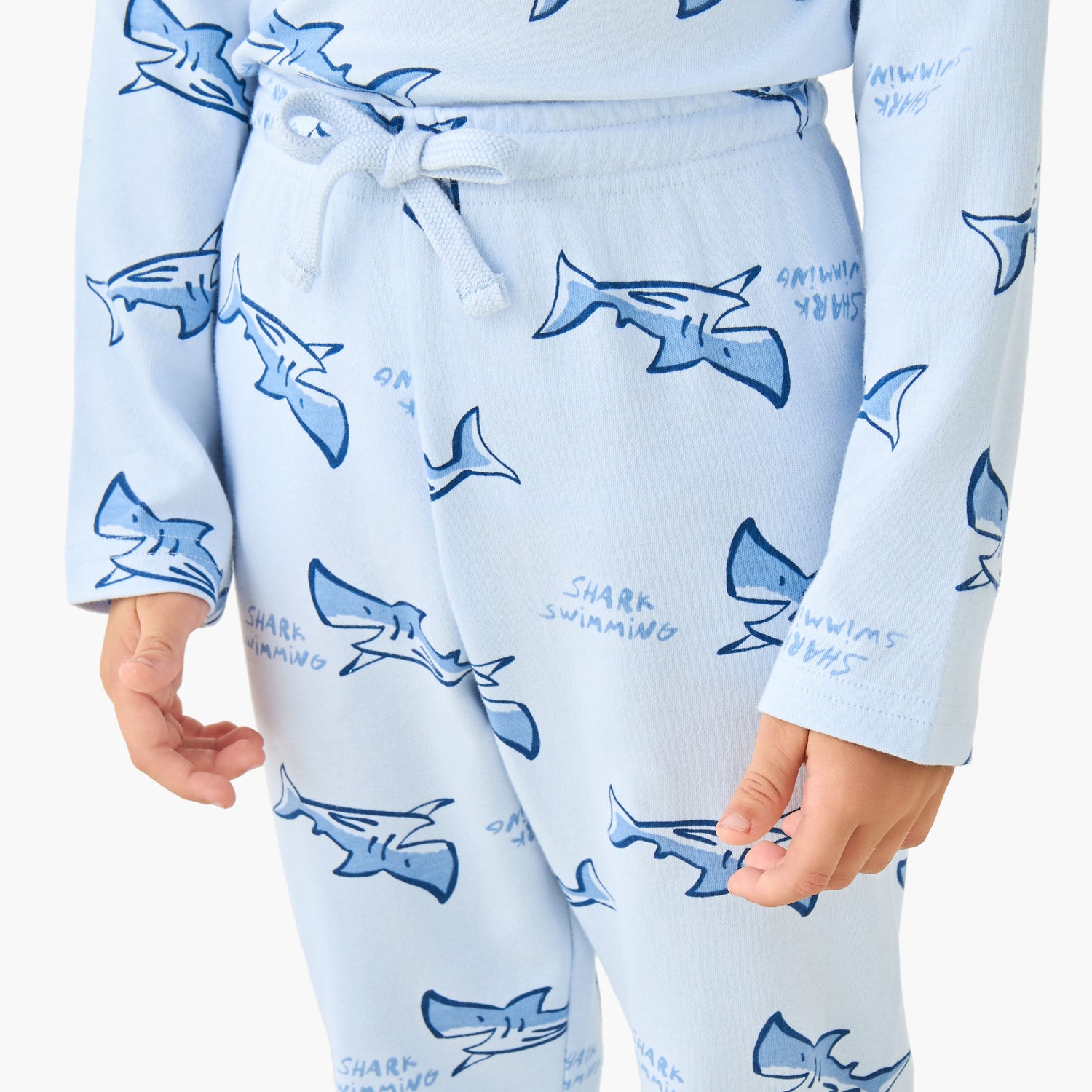 Juniors Cotton Crew Neck Long Sleeves Pyjama Set with Wild Animal Print