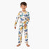 Juniors Cotton Crew Neck Long Sleeves Pyjama Set with Dinosaur Print - Multicolour / 6-7 yrs