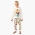 Juniors Cotton Round Neck Long Sleeve Pyjama Set - Cream / 3-4 yrs