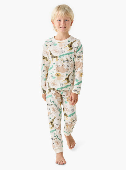 Juniors Cotton Crew Neck Long Sleeves Pyjama Set with Dinosaur Print-promo_babyshop_Buy2for69_UAE130126-image-1