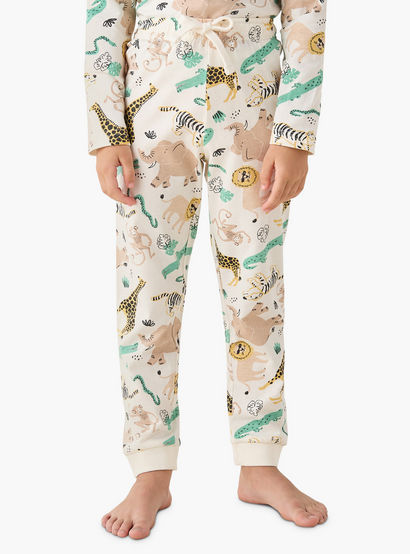 Juniors Cotton Crew Neck Long Sleeves Pyjama Set with Dinosaur Print-promo_babyshop_Buy2for69_UAE130126-image-4