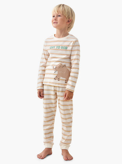 Juniors Cotton Crew Neck Long Sleeves Pyjama Set with Wild Animal Print-promo_babyshop_Buy2for69_UAE130126-image-1