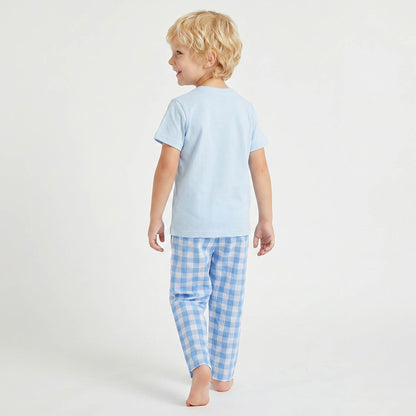 Disney Cotton Crew Neck Short Sleeves Pyjama Set with Mickey Mouse Print