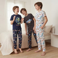 Juniors Cotton Crew Neck Short Sleeves Pyjama Set with Headphones Print-undefined-image-1