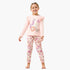 Juniors Cotton Crew Neck Long Sleeves Pyjama Set with Unicorn Print - Pink / 5-6 yrs