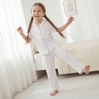 Juniors Cotton Collared Short Sleeves Pyjama Set with Heart Print-undefined-image-1