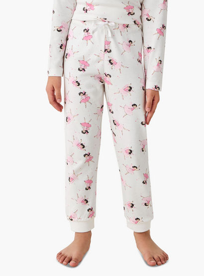Juniors Cotton Crew Neck Long Sleeve Pyjama Set with Ballerina Print-promo_babyshop_Buy2for69_UAE130126-image-3